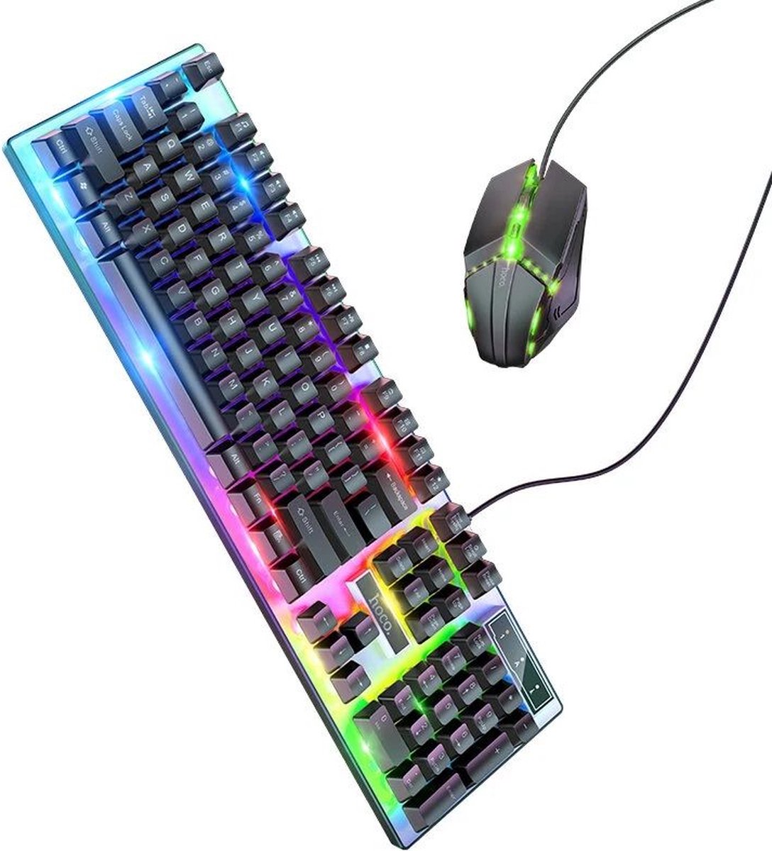 Hoco GM18 LED Colorful Lighting Gaming Keyboard and Mouse Set