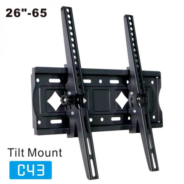 TV Wall Mount Flat Panel C43 Adjustable TV Frame Support 15 Degrees Tilt with Level for 26-65 Inch