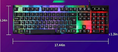 Hoco GM18 LED Colorful Lighting Gaming Keyboard and Mouse Set