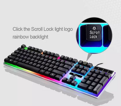 Hoco GM18 LED Colorful Lighting Gaming Keyboard and Mouse Set