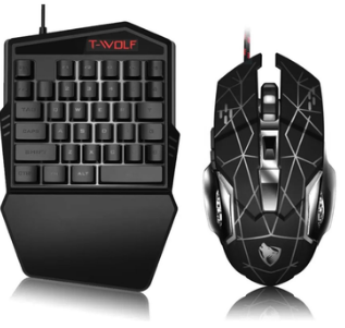 T-Wolf TF900 One Handed Gaming Keyboard And Mouse Set