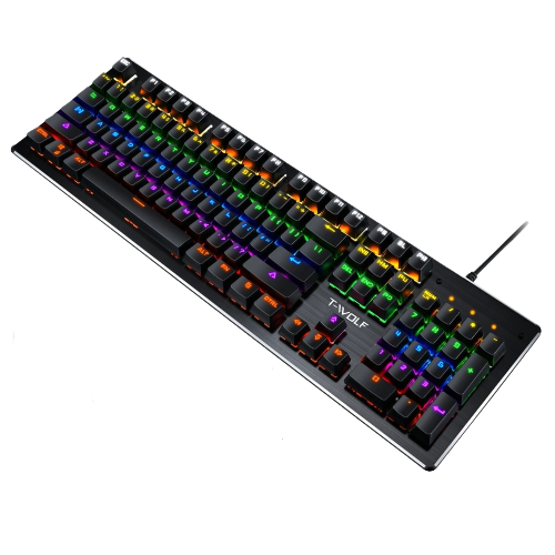 T-WOLF "T70" Wired Mechanical Backlit Gaming Keyboard